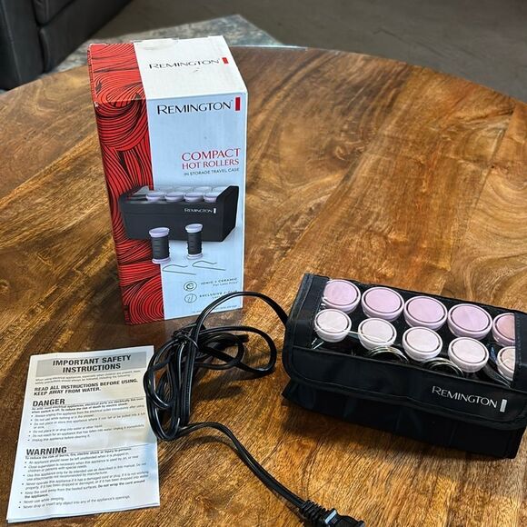 Remington H-1015 Compact Ceramic Ionic Hot Rollers Curlers Compact Travel Set UC - Picture 1 of 7